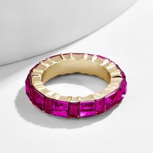 BAUBLEBAR Adea Ring Bright Pink Stones Size 6